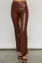 Load image into Gallery viewer, Crop Flare Eco Leather Pant