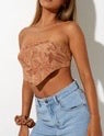 Load image into Gallery viewer, Tie Back Bandana Marble Strapless Crop Top
