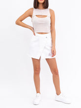 Load image into Gallery viewer, Sleeveless Double Layer Cut Out Crop Top