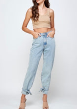Load image into Gallery viewer, High Waist 5 Pocket Ankle Strap Jeans