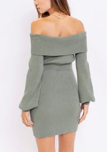 Load image into Gallery viewer, Balloon Sleeve Off Shoulder Mini Shoulder Dress