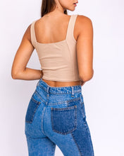 Load image into Gallery viewer, Sleeveless Peasant Crop Top