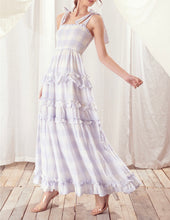 Load image into Gallery viewer, Plaid Tie Ruffle Maxi Dress