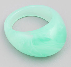 Solid Dome Resin Fashion Ring