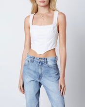 Load image into Gallery viewer, Corset Square Neck Sleeveless Crop Top