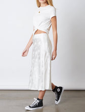 Load image into Gallery viewer, Satin Floral Midi Skirt