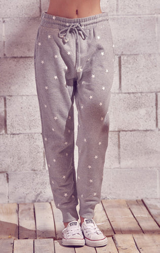 Star Print Drawstring Joggers