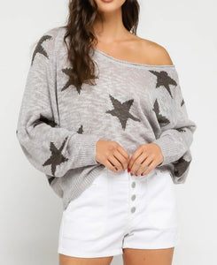 Knit Star Long Sleeve Sweater