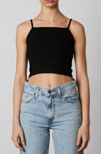 Load image into Gallery viewer, Ribbed Square Neck Spaghetti Strap Crop Top